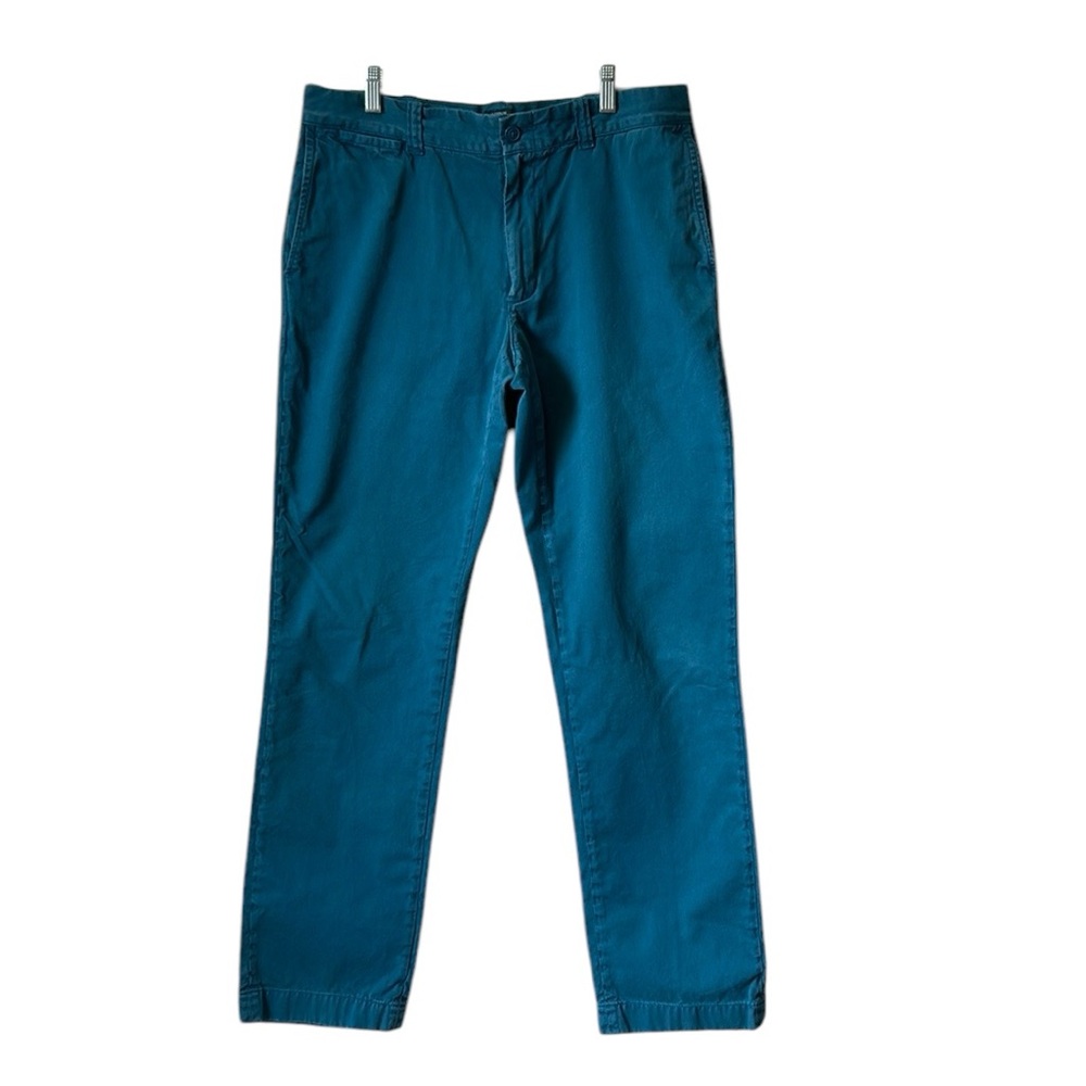 J. Crew Stanton Chino Pants Cotton Twill Trousers Classic Fit Business Teal 33‎